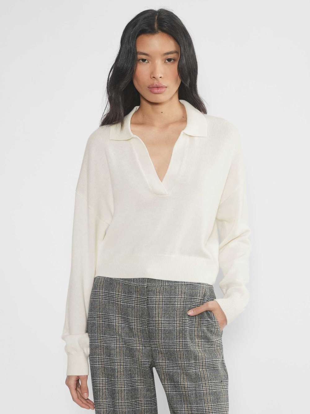 Wilfred Clara Merino Wool Waist Sweater Size Medium Cream Ivory Light Birch